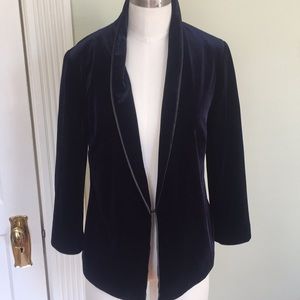 Navy Velvet Blazer